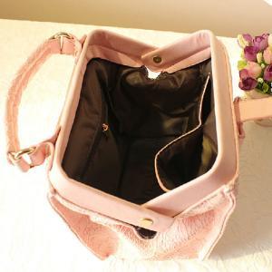 Candy Color Bowknot Floral Lace Shoulder Bag..