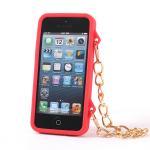 Fashion Red Lady Hand Bag Soft Case For Iphone 5