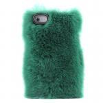 Cute Green Soft Fur Hard Cover Protective Case For..