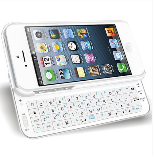 Cool White Sliding Bluetooth Wireless Keyboard Case Cover For Iphone 4/4s