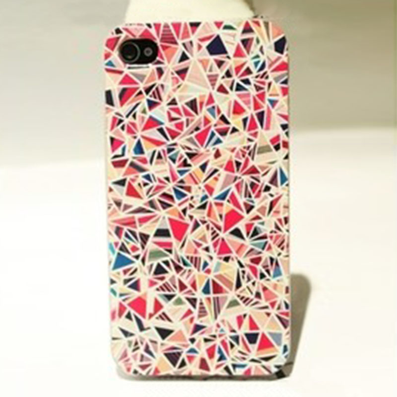 Nice Colourful Triangle Hard Cover Case For Iphone 4/4s