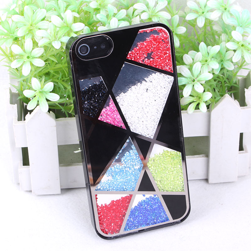 [grd03085]cool Colourful Sliding Polygon Mirror Hard Cover Case For Iphone 5